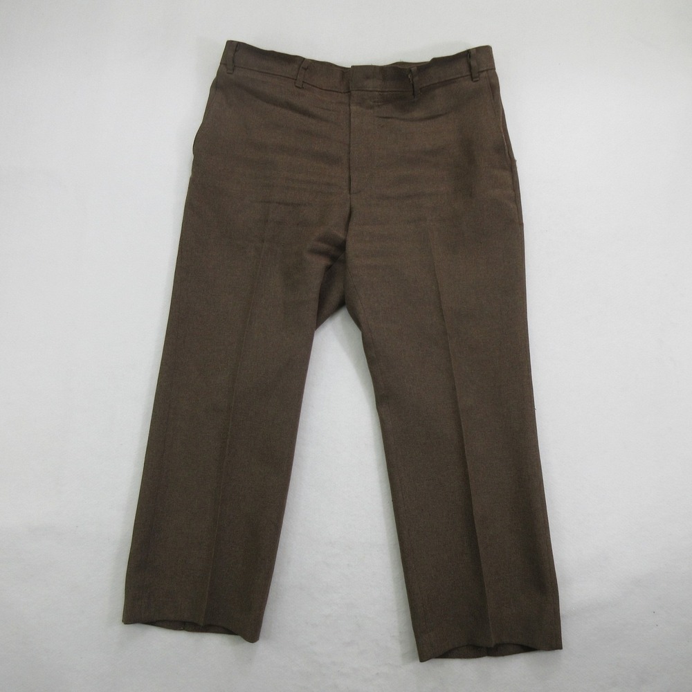 Levi's Action Suits Business Class Vintage Men's Brown Polyester Dress Pants